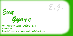 eva gyore business card